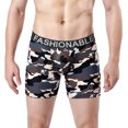 thumbnail image 4 of Black and Friday Womens Clothing Clearance under $5 asdoklhq Underwear for Men,Men's Cotton Camouflage Printed Boxer Briefs Breathable Briefs Long style, 4 of 4