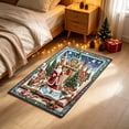 thumbnail image 2 of Cififendec Oversized Christmas 3D Visual Area Rug, 31.5"×19.68", Vintage Santa Themed Embossed Floor Mat for Xmas Living Room Floor Laying, 2 of 7
