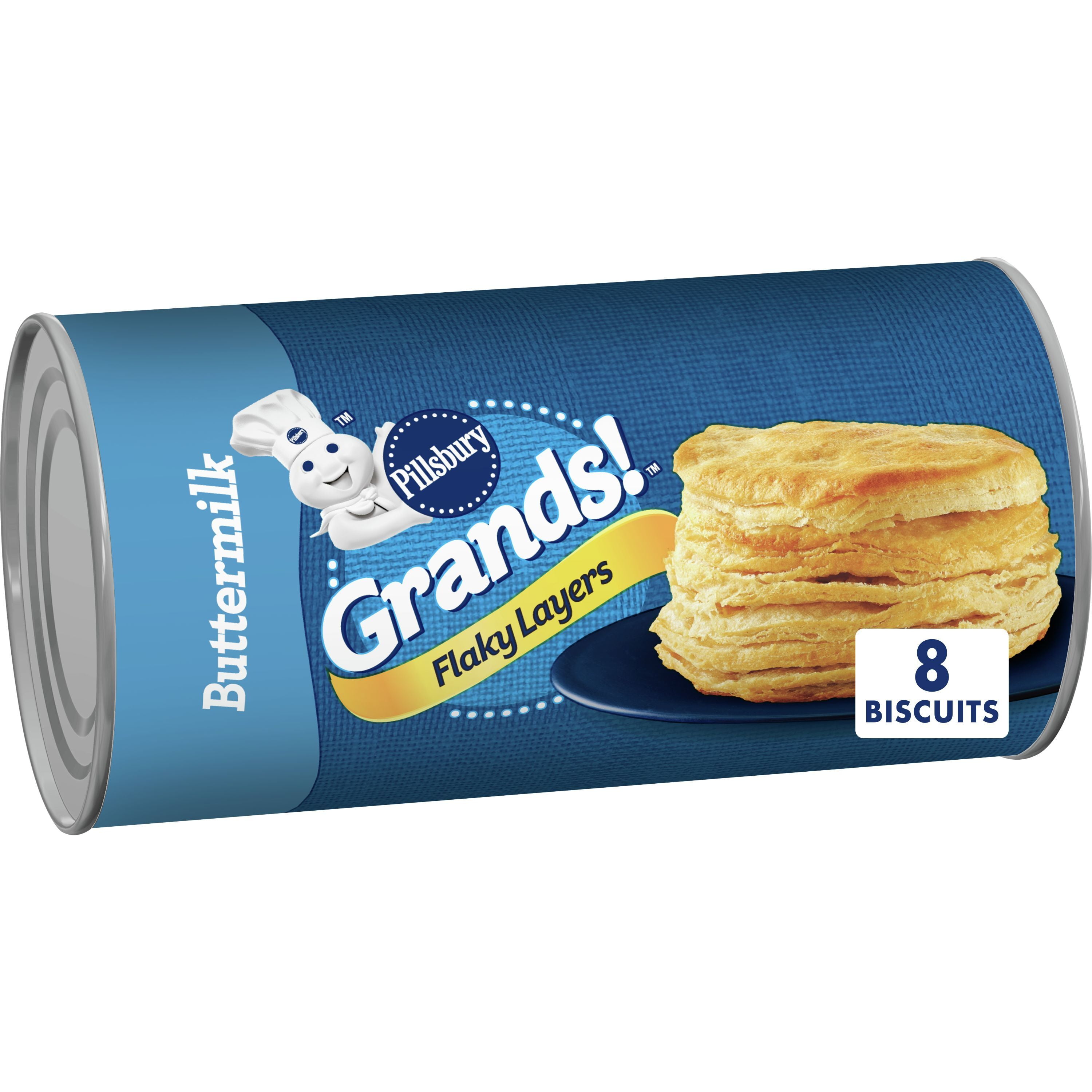 Pillsbury Grands! Flaky Layers Refrigerated Biscuits, Buttermilk, 8 ct., 16 oz.