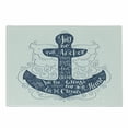 thumbnail image 1 of Anchor Cutting Board, Doodle Style Maritime Motif with Swirls and Curls Words Design, Decorative Tempered Glass Cutting and Serving Board, Small Size, Blue and White, by Ambesonne, 1 of 1