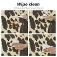 thumbnail image 4 of WYYP  Cow Print Round Waterproof Table Cover Elastic Edged Tablecloth Wipeable Table Mat for Indoor Outdoor Kitchen Party White, 4 of 7