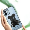 thumbnail image 6 of FIEWESEY Compatible iPhone 12 Phone Case, Cool Bear Shockproof Fashion Full Protection Soft TPU Scratch Slim Case for iPhone 12 6.1 inch (Black), 6 of 6