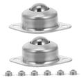 thumbnail image 6 of 8 Pcs Balls Metal Casters Office 5.00X3.50X2.00CM Silver, 6 of 8