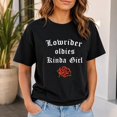 thumbnail image 5 of Lowrider Oldies Rose Graphic T-Shirt Unisex Classic Fit Cotton Tee, 5 of 9