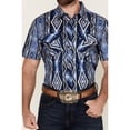 thumbnail image 3 of Rock & Roll Denim Men's And Southwestern Print Short Sleeve Snap Stretch Western Blue X-, 3 of 4