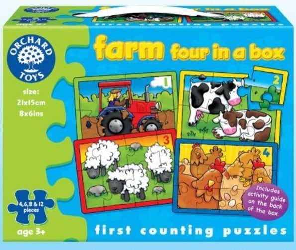 Details about   Orchard Toys 209 Farm Four in a Box  Kids Childrens First Jigsaw Puzzle 3 Yrs 