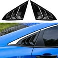thumbnail image 1 of LAICAIW for 10th Gen Civic Rear Side Window Louvers Racing Style Triangular Window Glass Blinds for Honda Civic Sedan 2021 2020 2019 2018 2017 2016 -Piano Black, 1 of 7