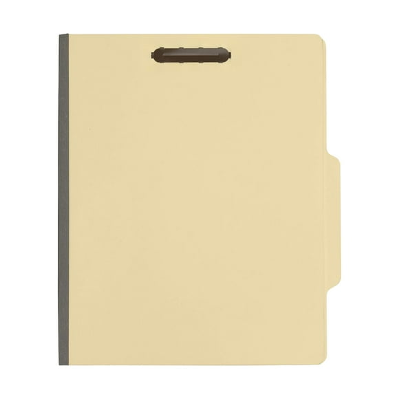 The File King Two Divider Manila Classification File Folder - Letter Size | 10 Pack | 2/5 ROC Top Tab | 1" Expansion | 2" Fastener Prongs | Made in America