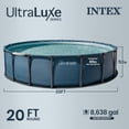 thumbnail image 3 of INTEX UltraLuxe 20ft x 52in Above Ground Pool, Sand Pump, & Saltwater System, 3 of 7