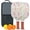 Brick-red-2, variant on Pickleball Paddles Set Of 2, Fiberglass Surface, Spring Flowers Floral Print, 4 Balls & Bag