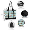 thumbnail image 2 of FORMRS Canvas Laptop Tote Bag for Women with 15.6" Computer Compartments Shoulder Handbag, Cartoon Train Pattern, 2 of 7