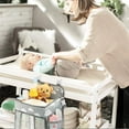 thumbnail image 6 of Pluokvzr Hanging Diaper Caddy Organizer - Diaper Stacker for Changing Table, Crib(Gray Cloud), 6 of 8