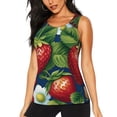thumbnail image 2 of Picia Strawberry2 Pattern Women's Workout Tank Top,Breathable Activewear,Slim Fit Athletic Top,Versatile Workout Moisture-wicking top-Small, 2 of 9