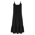 thumbnail image 5 of Plus Size Dress for Women Nightgowns Cotton Linen Fall Cute Slip Dress Sleeveless Flowy Swing Pajama Dress Sleepwear,S-3XL, 5 of 6