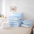 thumbnail image 6 of Castle Fairy Blue Bow 7-Piece Bedding Comforter Set,Cartoon Bowknot King Bedding Sets,Dreamy Princess Ultra Soft Bed Sheets,Ultra Soft Kawaii Room Decoration, 6 of 8