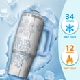 thumbnail image 4 of Xmas Holiday 30oz Snowman Stainless Steel Coffee Cup, Christmas Insulated Travel Tumbler with Handle and Straw, Winter Gift for Adults, 4 of 5