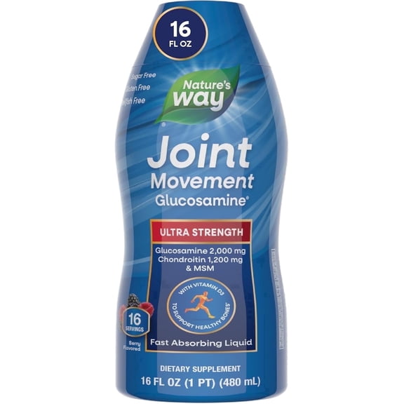 Wellesse Extra Strength Joint Movement with Glucosamine Formula, Berry 16  Fl Oz
