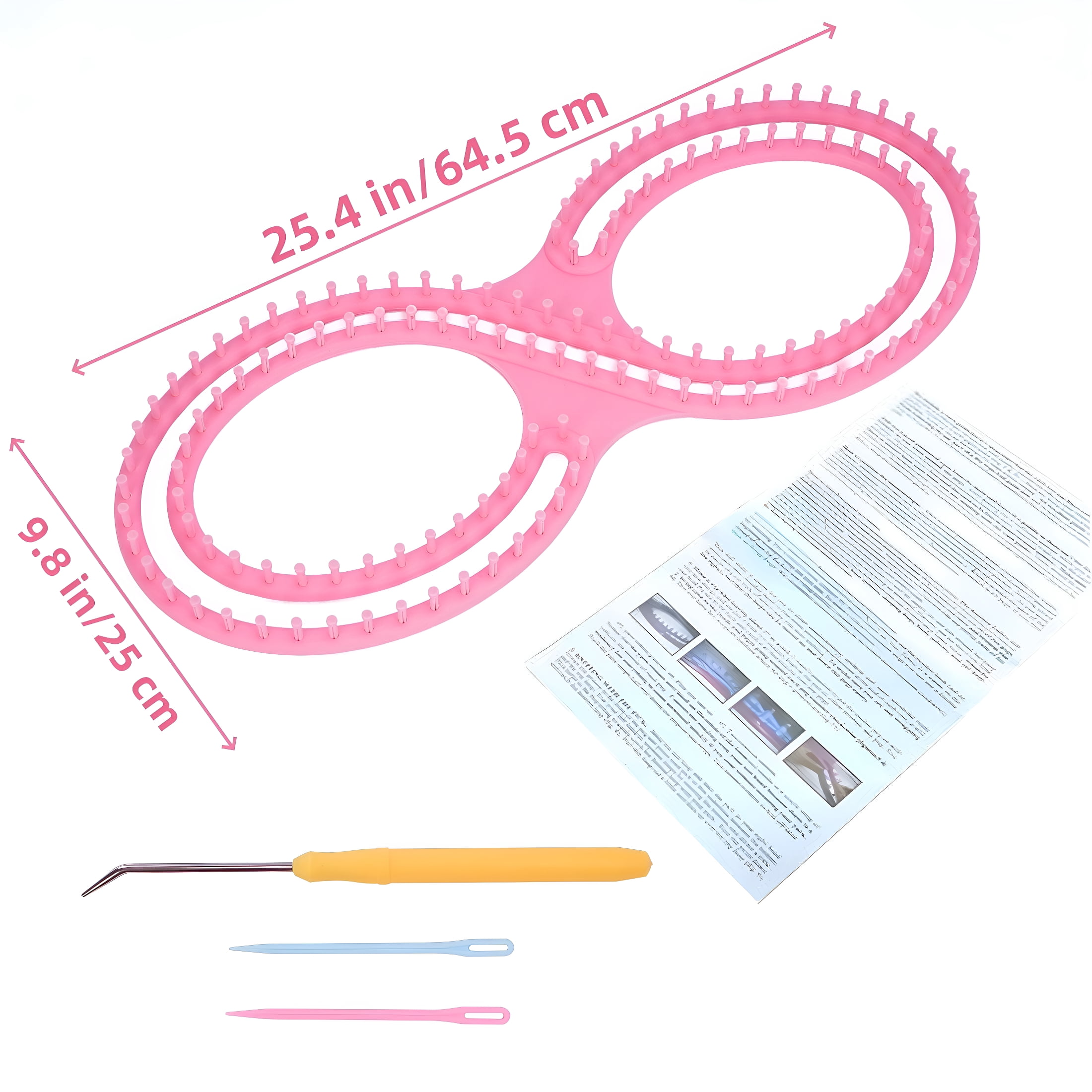 TUWAFE Acdanc Knitting Board Afghan Knitting Loom for Blankets,Weaving Looms for Beginners Adults Diy Craft Kit with Crochet Hook,Needle