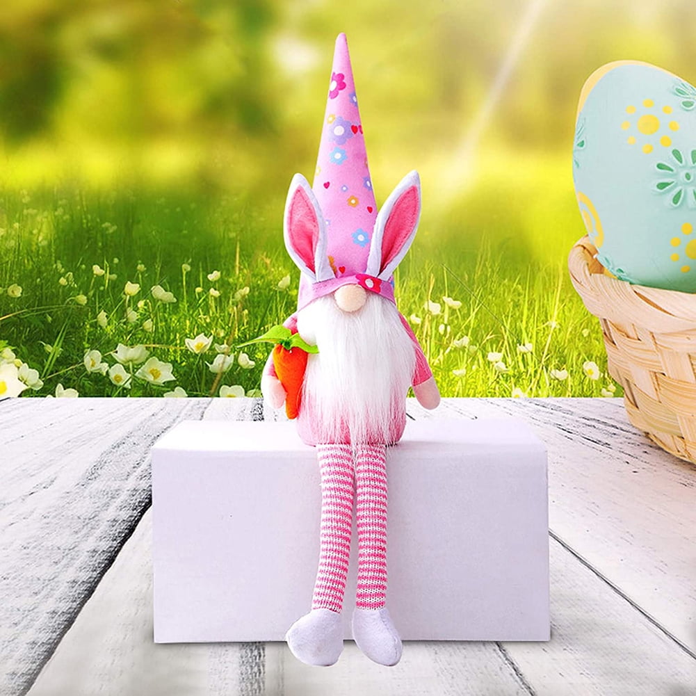 Kepooman Long Leg Plush Elderly Bunny Gnome Doll for Holiday Decor Gifts, Pink Kepooman Long Leg Plush Elderly Bunny Gnome Doll for Holiday Decor Gifts, Pink