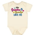 thumbnail image 3 of Inktastic My Grandma and Grandpa Love Me with Hearts Boys or Girls Baby Bodysuit, 3 of 5