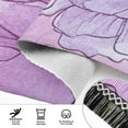 thumbnail image 4 of Lilac Color Peony Flowers Bedside Runner Rug 2'x 6' Non Slip Carpet Floor Mat Area Rug, 4 of 8