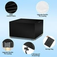 thumbnail image 3 of Winzwon Patio Furniture Covers Waterproof, Patio Table Cover Rectangle Outdoor 118" L x 118" W x 38" H 420D Oxford Fabric Dustproof with Storage Bag, 3 of 9
