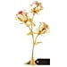 thumbnail image 3 of Matashi 24k Ornement de Table de Fleur de Rose Plaqué or avec Cristaux Rouges et Roses Arrangement Floral en Métal Bureau Décoratif Ou Décoration Intérieure Élégant Artisanat de Pétales, 3 of 5