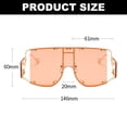 thumbnail image 2 of Gafas de sol punk de una sola pieza con remaches de personalidad y montura grande, hechas de metal, 2 of 5