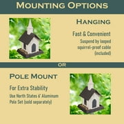 North States Village Collection White and Gray Church Hopper Bird Feeder, 5 lb Capacity