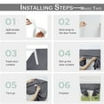 thumbnail image 2 of KBOOK 1 Panel Blackout French Door Curtain Self-Adhesive Door Window Tie Up Curtain, 26"x 40", 2 of 6