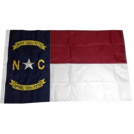 3x5 Embroidered North Carolina 210D Sewn Premium Nylon Flag 3'x5' Grommets