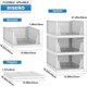 thumbnail image 2 of Organizadores para Armarios 3 Pcs, Cajas de Almacenamiento, Contenedores Apilables, Cestas de Plástico con Cajones para Armarios, Armarios de Cocina, Baño y Oficina, 2 of 4