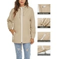 thumbnail image 7 of Avoogue Womens Waterproof Rain Jacket Lightweight Outdoor Active Windbreaker Breathable Hooded Rain Coat, 7 of 7