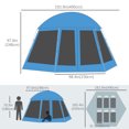 thumbnail image 3 of Outsunny Tente de Camping pour 6-8 Personnes avec Sac de Transport Bleu, 3 of 10