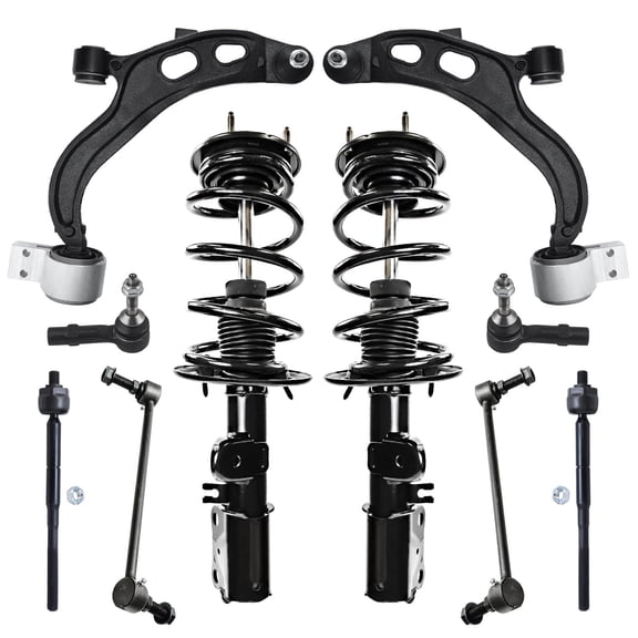 Detroit Axle - 1opc 3.5L 3.7L Front Struts Lower Control Arms Sway Bars Tie Rods Kit Replacement for 2013-2015 Ford Flex Lincoln MKT