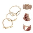 thumbnail image 3 of Unique Bargains 3 Pcs Elegant Bracelet Scrunchies Hair Elastic Band Gold Tone, 3 of 5