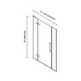 thumbnail image 4 of Tampa 54"W x 72"H Frameless Pivot Alcove Shower Door in Satin Nickel, 4 of 13