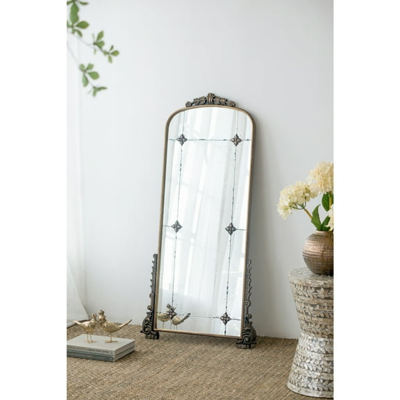 Ornate Antique Gold Wall Mirror - 24" x 48.5" - Antique Gold