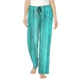 thumbnail image 1 of Balery Turquoise Wooden2 Pantalones de pijama para mujer, pijamas ultraligeros, pantalones de estar por casa-XX-Large, 1 of 6