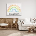 thumbnail image 2 of Stupell Industries Happy Easter Phrase Patterned Egg Rainbow, 48 x 36,Design by Daphne Polselli, 2 of 7