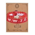 thumbnail image 2 of Wwjd Letter 2-piece Set Natural Stone Braided Bracelet Punk, 2 of 2