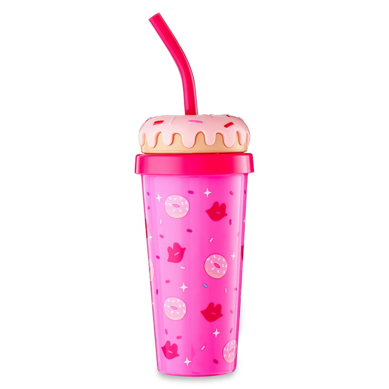 Strawberry Heart Straw Toppers set of 4 for Tumbler, Straw Cup