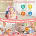 thumbnail image 2 of Flooyes Baby Push Walker Toys, Sit to Stand Toddler Learning Push Toys for 6-18 Months, Baby Walking Toys 6-12 Months,Early Learning Push Toys for Toddlers ,Pink, 2 of 8