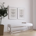 thumbnail image 4 of American Home Classic Sophia Bench in High Polish Steel/Faux White Gator, 4 of 6