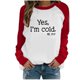 thumbnail image 1 of Moda mujer suelta cuello redondo casual manga larga impresa señoras sudadera tops Pompotops gfhjh17712, 1 of 5