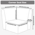 thumbnail image 3 of CJC 3-Piece Velvet Recliner Sofa Covers for 7 Seat, Stretch Corner Sofa Covers, L-Shaped Sectional Couch Slipcovers, 9 Colors, 3 of 7