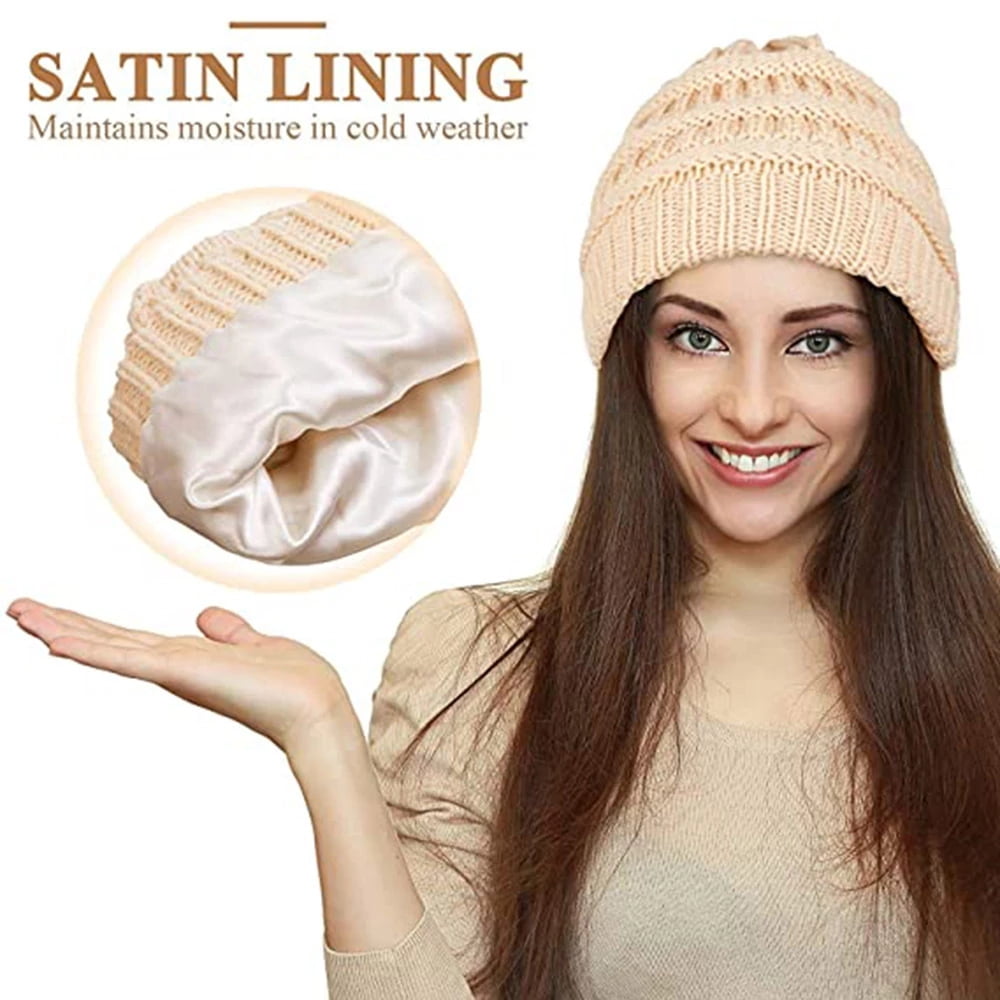 RTR Winter Knit Beanie Hats For Women 