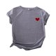 thumbnail image 1 of Gibobby Playera Corte clásico para Mujer Camiseta manga corta con corazón algodón, cómoda y sencilla para mujer(Gris,CH), 1 of 2