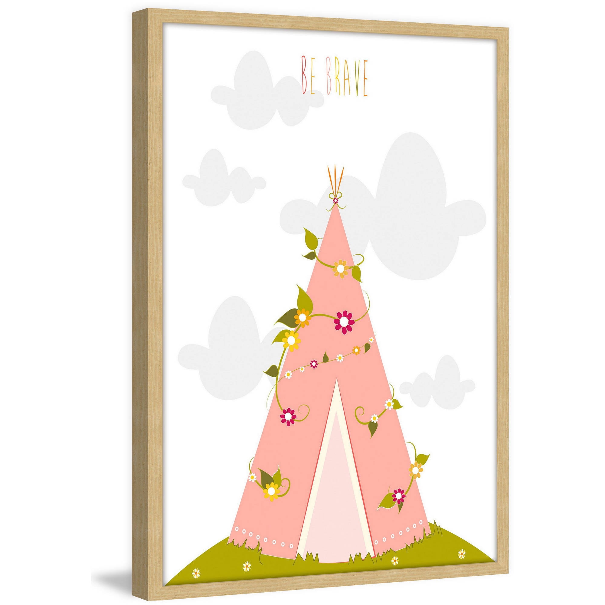 Marmont Hill "Pink Tee Pee" by Karen Zukowski Framed Painting Print