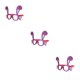 thumbnail image 5 of Qarigey Gafas de Pascua con purpurina, juego de disfraces, marcos de anteojos de plástico para cumpleaños, accesorios de decoración para Type1 NO1, 5 of 6